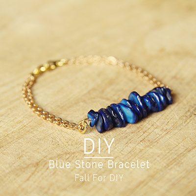 DIY Blue Stone Bracelet