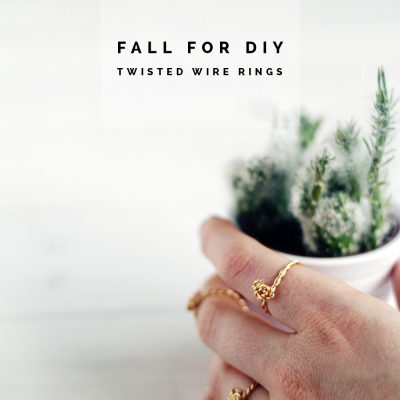 DIY Twist & Knot Wire Rings