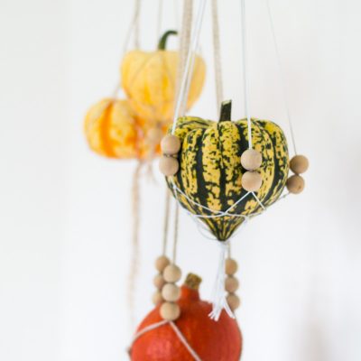 DIY Macrame Hanging… Pumpkins (& Squash)