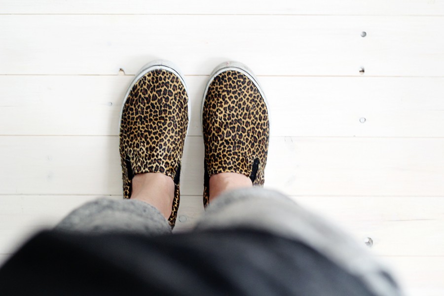 DIY Leopard Print Slip Ons | Fall For DIY