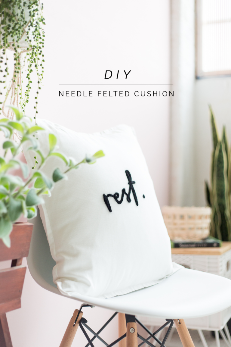 DIY Needle Felted Word Cushion Fall For DIY