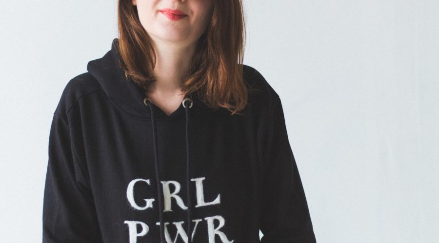 DIY Needle Felted GRL PWR Hoodie | @fallfordiy