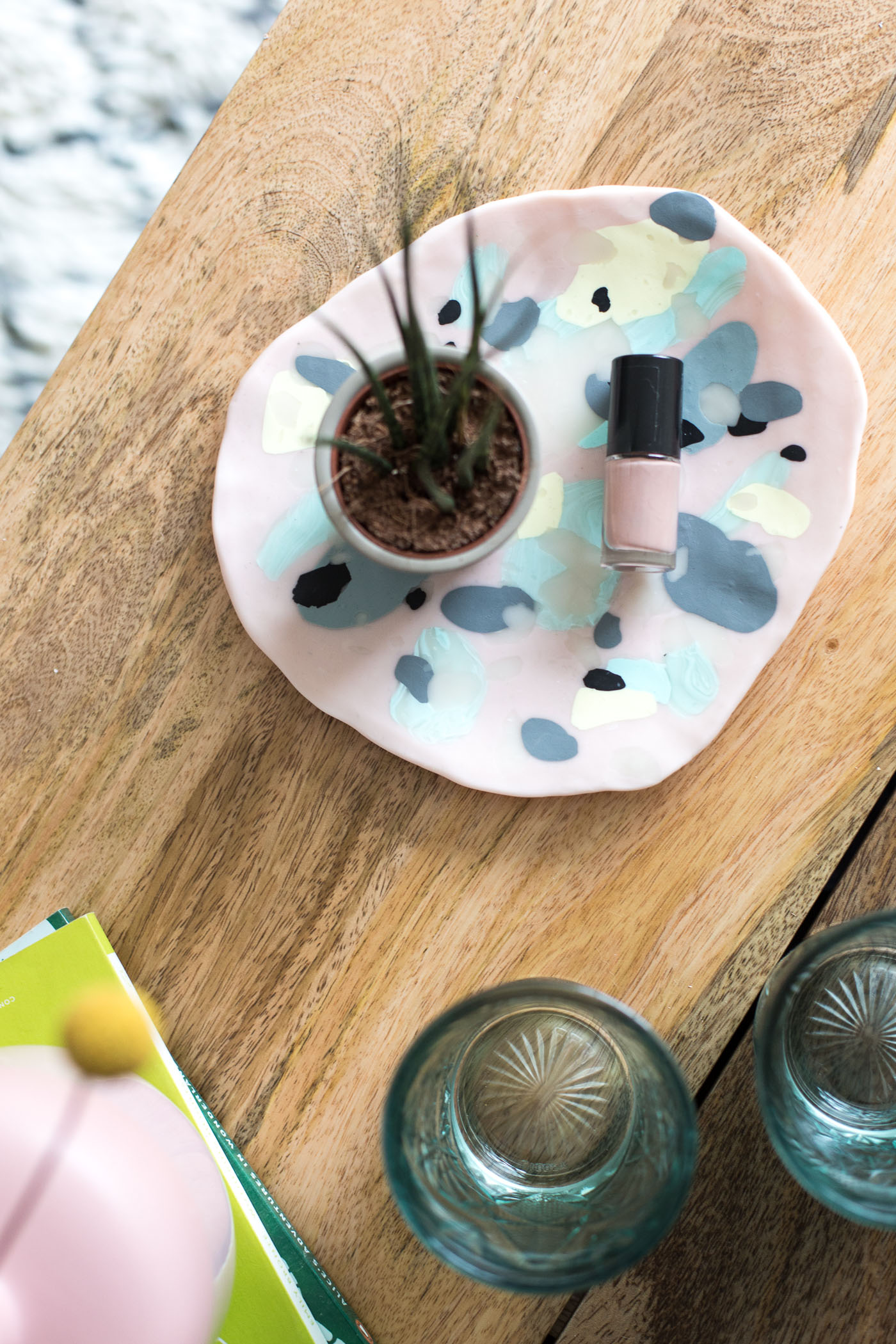 DIY Polymer Clay Coffee Table Tray | Fall For DIY