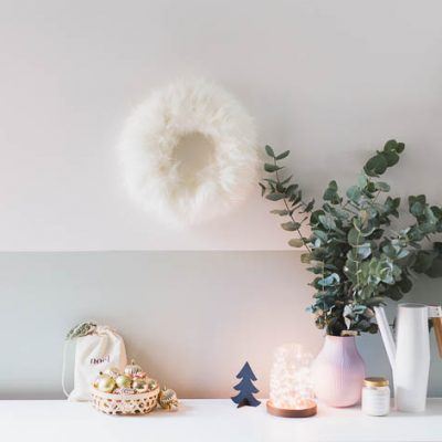 DIY Fluffy Christmas Wreath | @fallfordiy