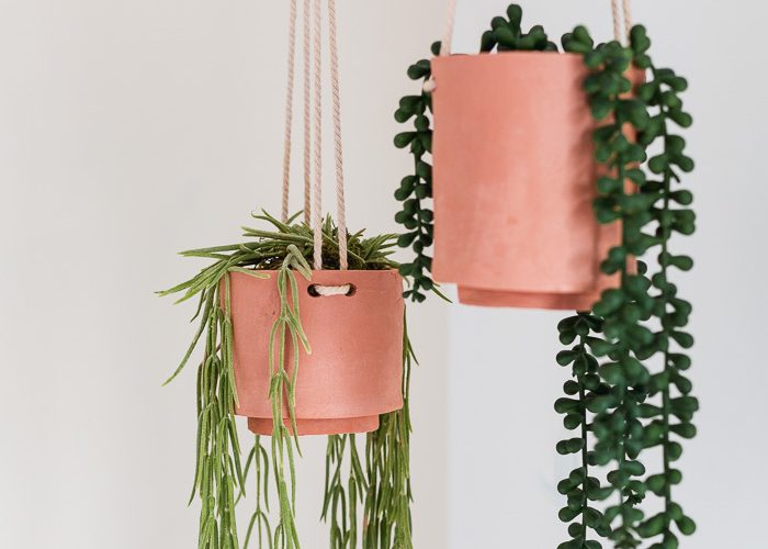 DIY Terracotta Clay Hanging Planters