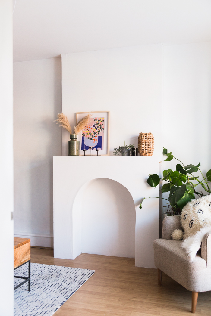 Diy Arched Faux Fireplace Fall For, How To Make A Fake Fireplace Look Real